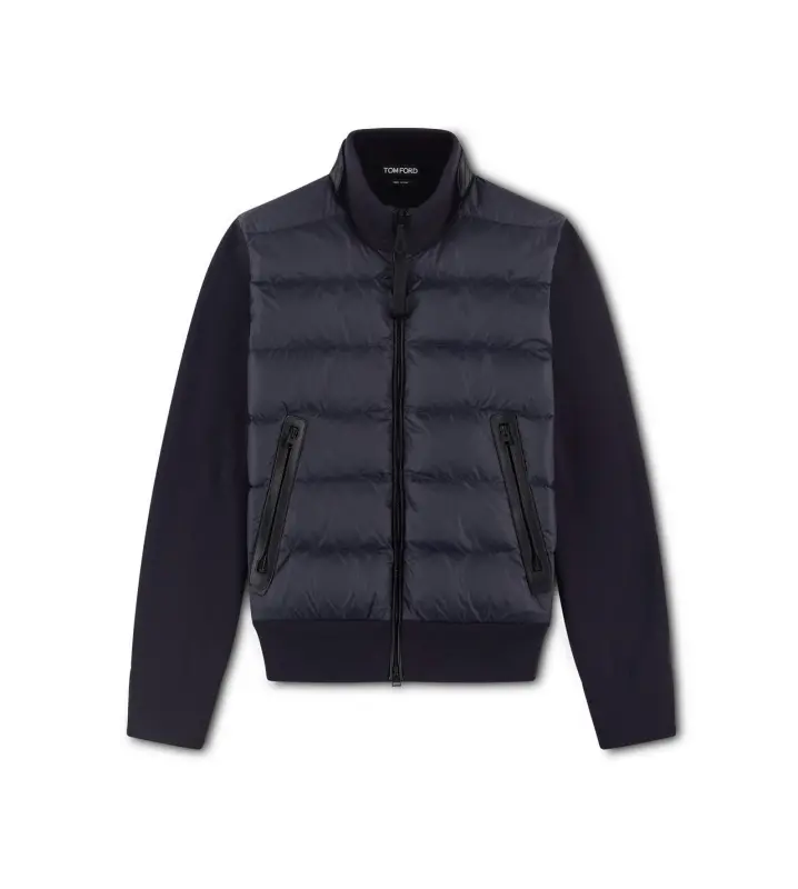 NYLON DOWN FRONT MERINO BLOUSON NAVY online